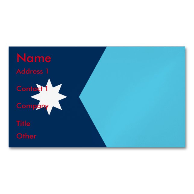 Business Card Magnet with Flag of Minnesota, US (devant)