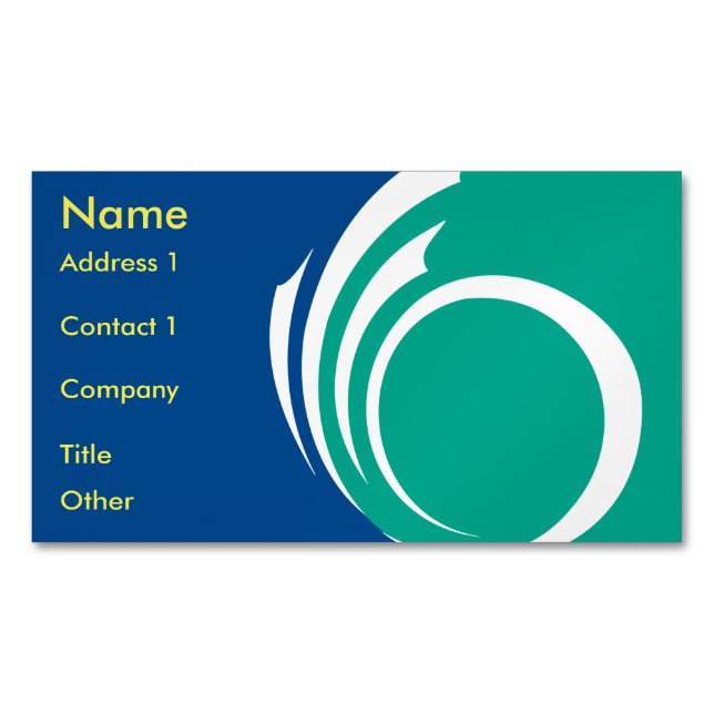 Business Card Magnet with Flag of Ottawa, Canada (Front)