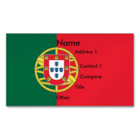 Business Card Magnet with Flag of Portugal