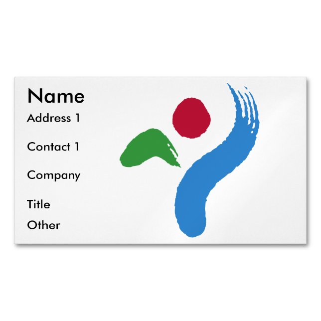 Business Card Magnet with Flag of Seoul (Front)