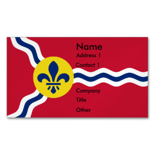 Business Card Magnet with Flag of St. Louis