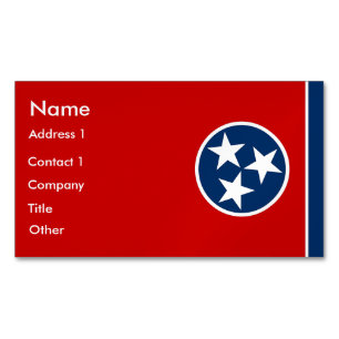Business Card Magnet with Flag of Tennessee