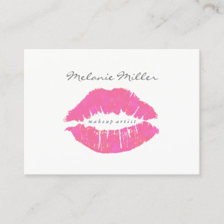 Business Card - Makeup Lips Pink