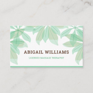 Business Card: Massage Therapist Service Business Card