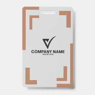 Business Card Minimal Corporate Name & Logo Badge