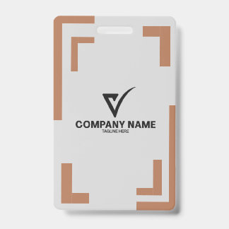 Business Card | Minimal Corporate Name & Logo Badge