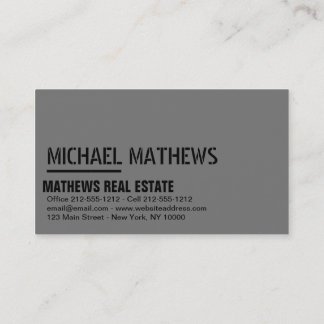 Business Card Minimalist Custom Template Black