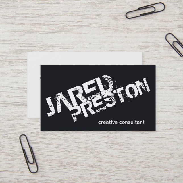 Business Card Minimalist Custom Template Colour (Front/Back In Situ)