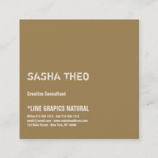 Business Card Minimalist Custom Template Kraft