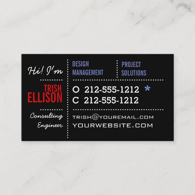 Business Card Minimalist Custom Template Modern (Front)