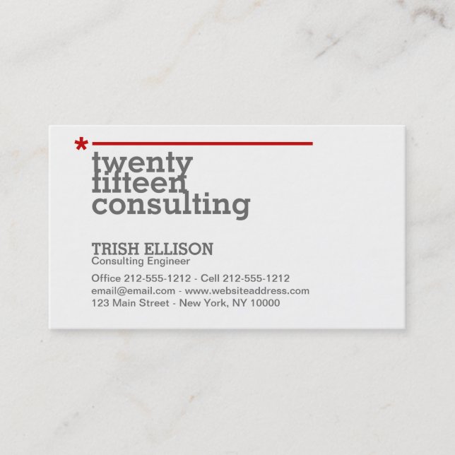 Business Card Minimalist Custom Template Modern (Front)