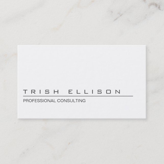 Business Card Minimalist Custom Template Plain (Front)