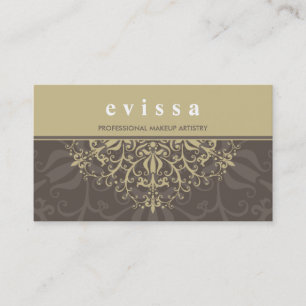 BUSINESS CARD modern elegant ornate gold brown