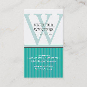 BUSINESS CARD modern initial monogram