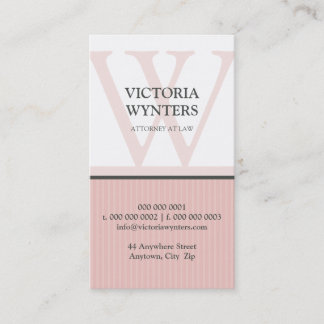 BUSINESS CARD modern initial monogram