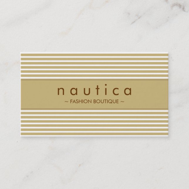BUSINESS CARD :: nautical striped 17 (Front)