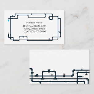 Business card of a plumber repair and service