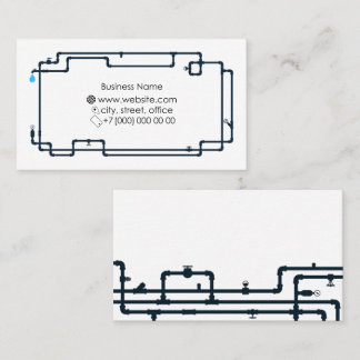 Business card of a plumber repair and service