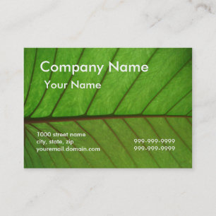 Business Card on a Leaf