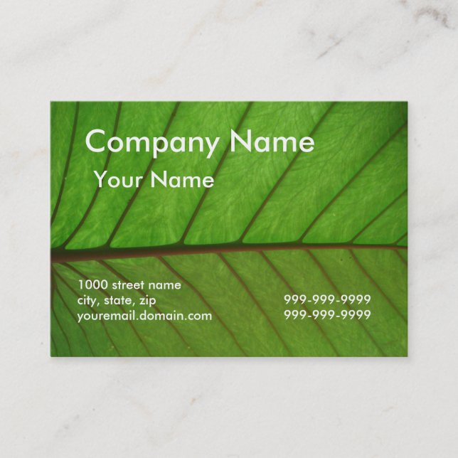Business Card on a Leaf (Front)