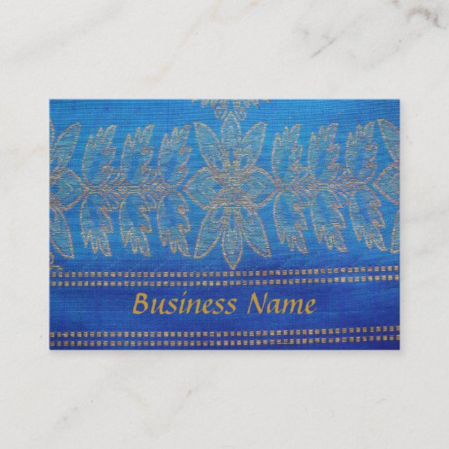 Business Card on Sari Cloth (Front)