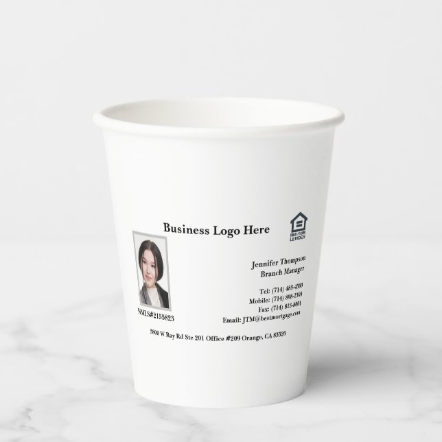 Business Card Papercup Paper Cups (Front)