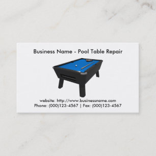 Business Card: Pool Table Repair Card