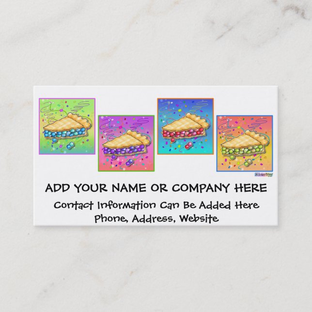 Business Card - Pop Art Piece of Pie (Front)