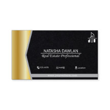 Business Card Professional Real Estate, Gold theme