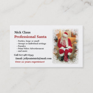 Business Card: Professional Santa Card
