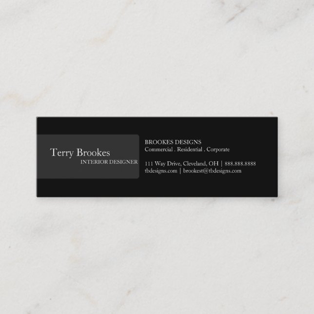 Business Card | Profile III |blk (Front)