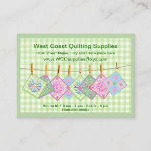 Business Card - Qulting Clothesline- Personalize