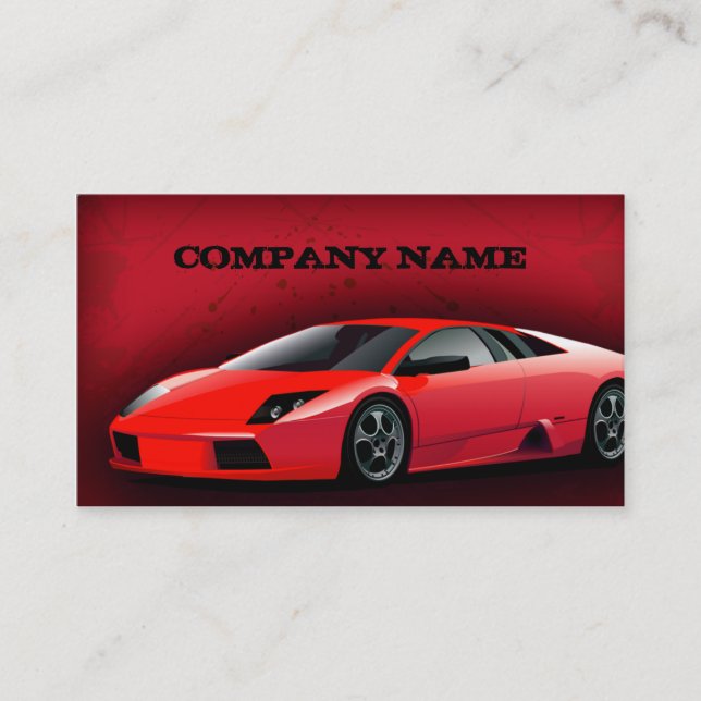 Business Card Red Sports Car (Front)