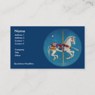 Business Card - Red, White & Blue Carousel Horse