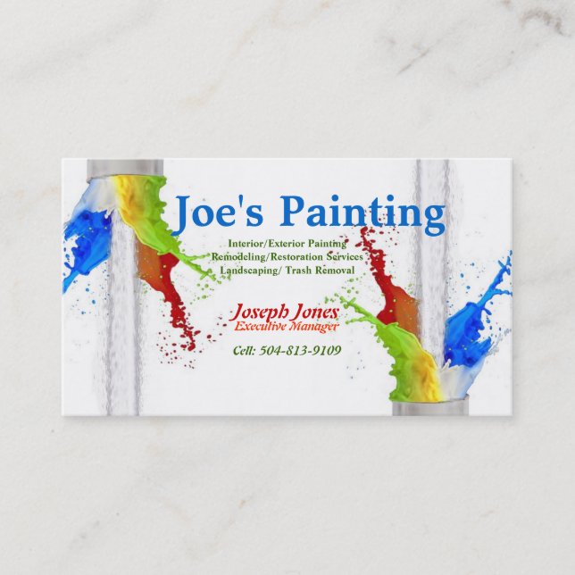 Business Card-Sample (Painting Series Revised) Business Card (Front)