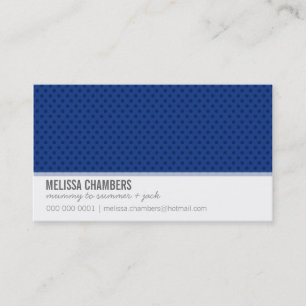 BUSINESS CARD simple mini spots royal dark blue