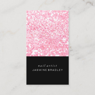 Business Card - Simplistic Glitter Pink