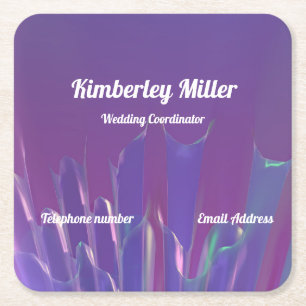 Business card square paper coaster