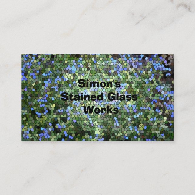 Business Card, "Stained Glass" Business Card (Front)