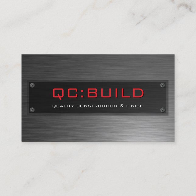 BUSINESS CARD :: stainless steel riveted 4 (Front)