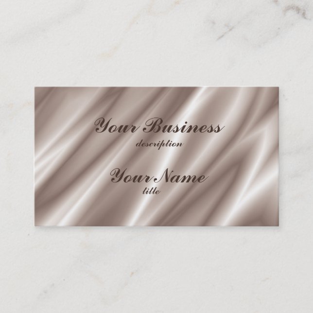 Business Card Std Paper Silk Champagne (Front)