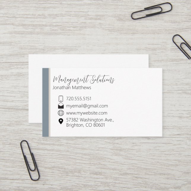 Business Card - Steel Blue (Front/Back In Situ)