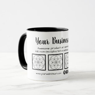 Business Card Style Mug with 4 Photos