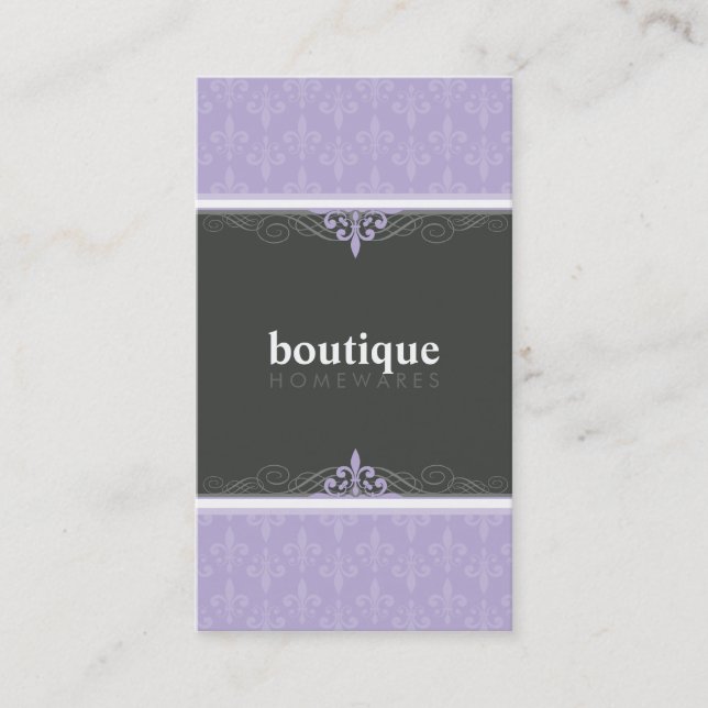 BUSINESS CARD stylish fleur de lis (Front)