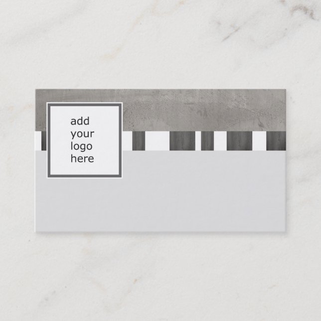 business card template add your own logo in grey (Front)