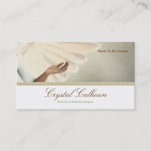Business Card Template - Beautiful Angel Painting (Front)