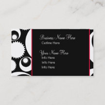 Business Card Template **Bold B&W Circles