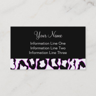 Business Card Template **Bold Leopard Print