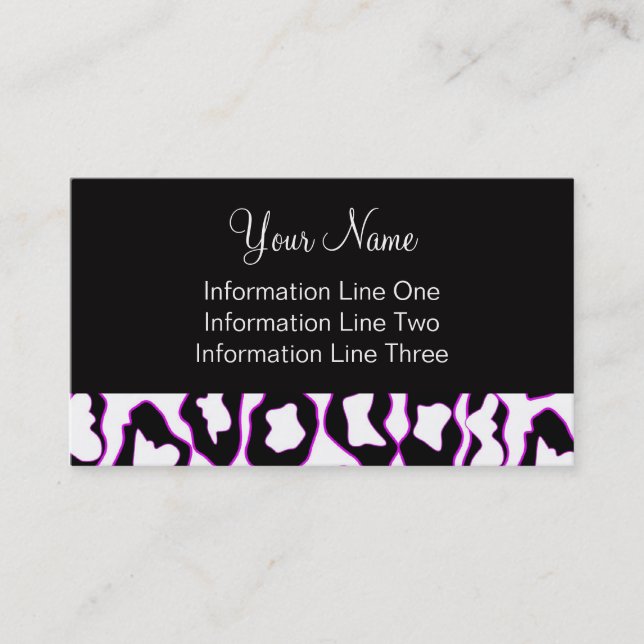 Business Card Template **Bold Leopard Print (Front)
