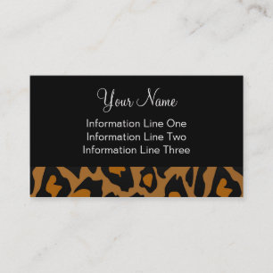 Business Card Template **Bold Leopard Print